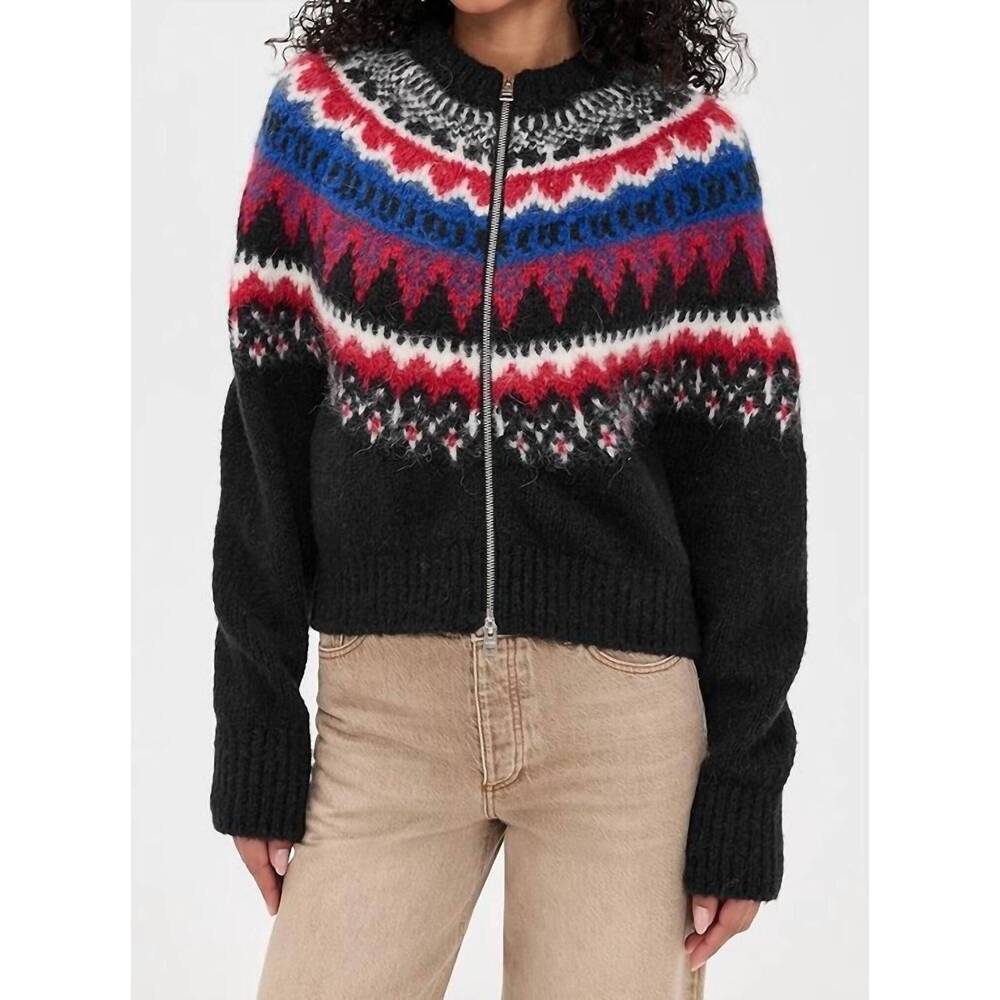 NEW CLOSED cropped zip cardigan in cosmic grey